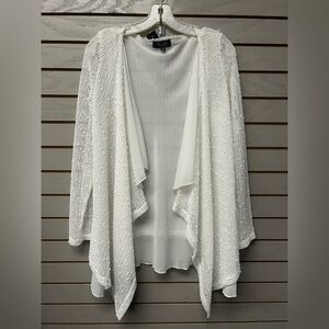 Papillon Blanc Shimmering White Cardigan